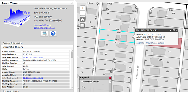 How to find the mailing address of adjacent property owners using ParcelViewer
