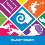 multi-colored disability services logo