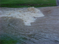 flooded rushing water