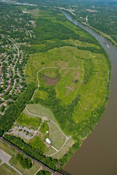 Shelby Bottoms Greenway from above