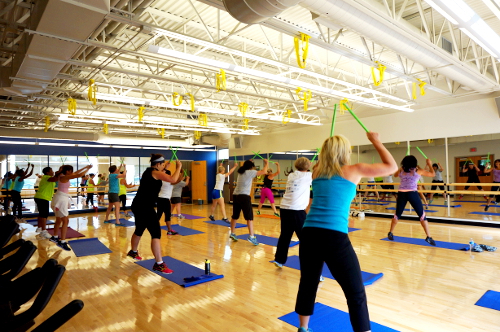 fitness class; Pound class; Centennial Sportsplex classroom