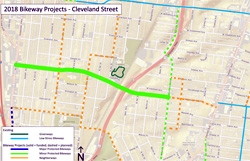 thumbnail map of Cleveland Street