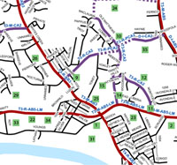 section of street plan map