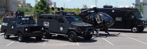 swat vehicles lined up