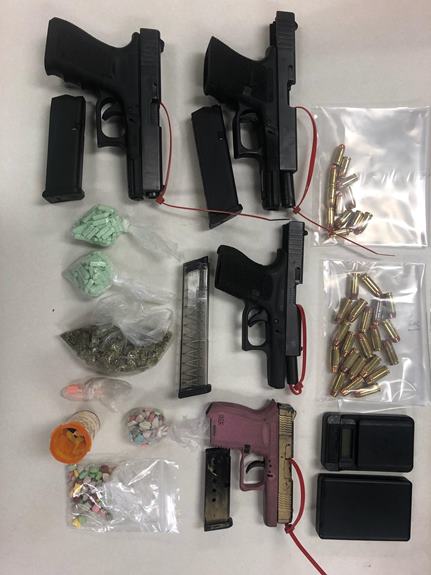Recovered guns and narcotics