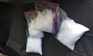 Seized methamphetamine