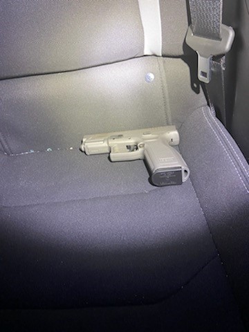 Loaded semi-automatic pistol