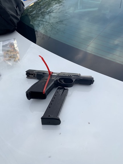 Seized gun
