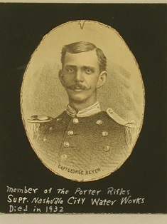 Portrait of George Reyer. Member of the Porter Rifles. Supt. Nashville City Water Works. Died in 1932. Courtesy of the Tennessee State Museum.