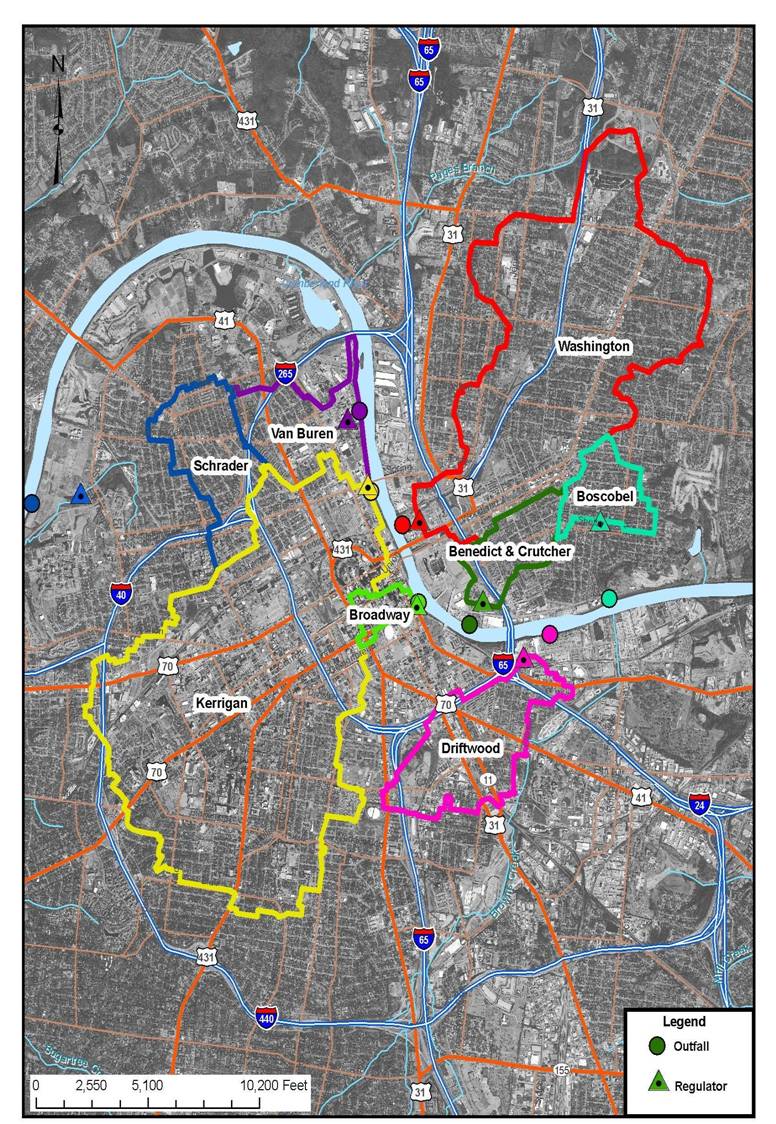 map of Combined Sewer System Area