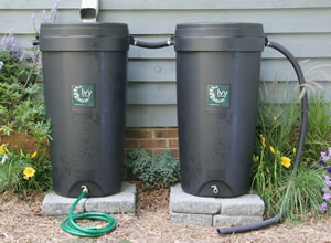 Two rain barrels