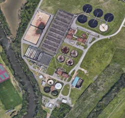 aerial view of one of Nashville's wastewater treatment plants