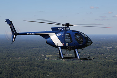 McDonnell Douglass helicopter in flight