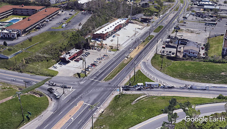aerial image of Murfreesboro Road at I-24