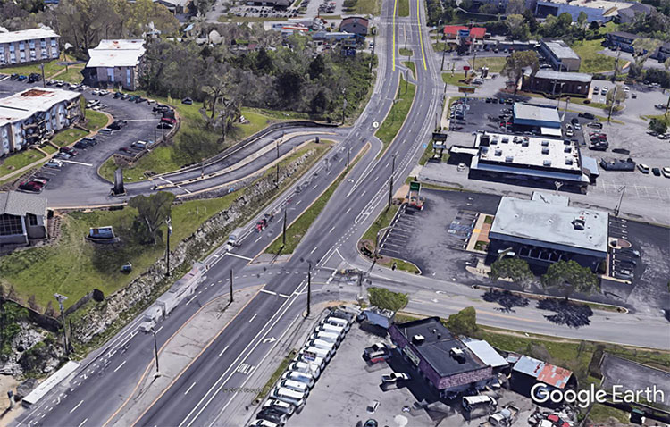 aerial image of Murfreesboro Road at Plus Park Boulevard